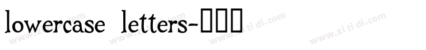 lowercase letters字体转换